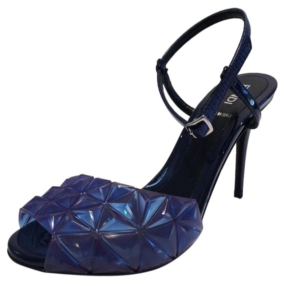 Fendi New Pyramid Spike PVC & Leather Sandals